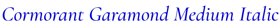 Cormorant Garamond Medium Italic الخط